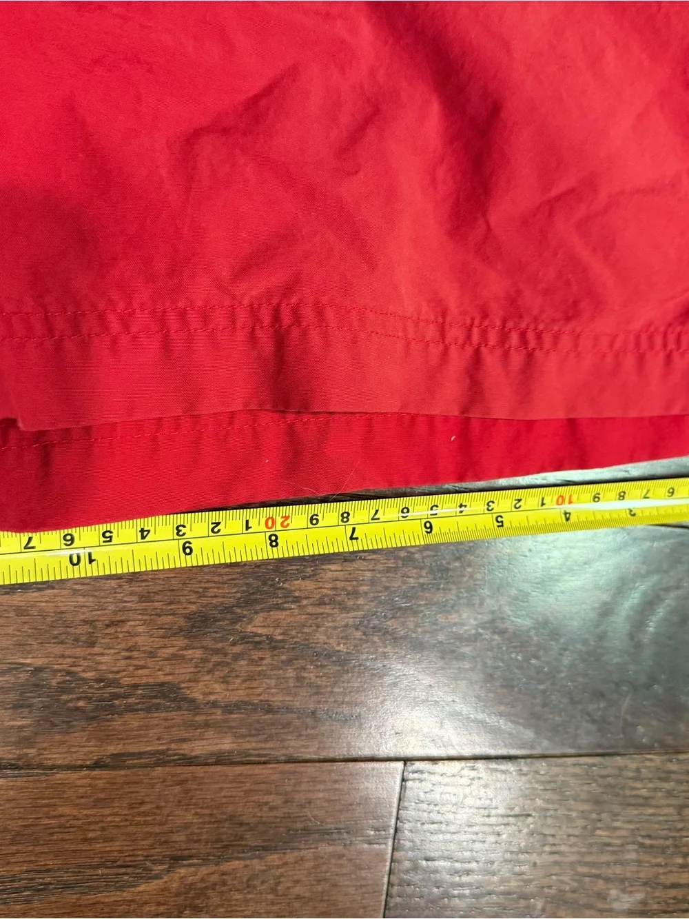 Vintage polo sport Men's Red Swim Trunks with Yellow Drawstring medium